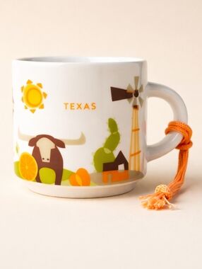 Starbucks Texas You Are Here Collection Ornament Mug 2oz Mini Ceramic Western